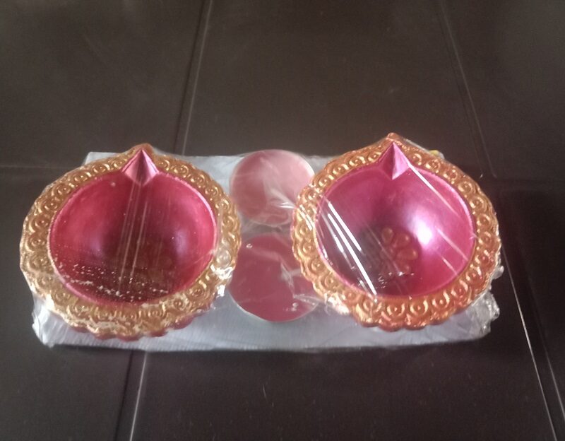 Diya Set of 2 - Pink