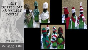 Wine Bottle Hats & Scarf Cozies.